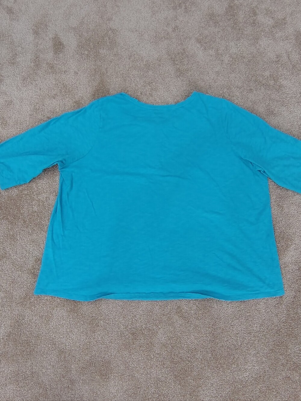 CATHERINES  BLUE CROCHET LACE SHORT SLEEVE 100% COTTON TOP Women's 2XL 22/24 - Picture 7 of 7